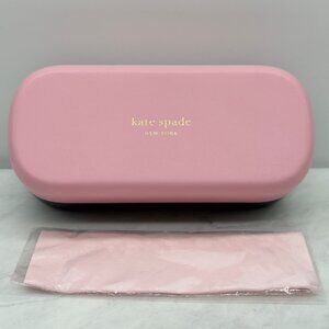 Kate Spade Pink Green X Large Authentic Sunglasses Eyeglasses Case w/ Cloth